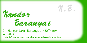 nandor baranyai business card